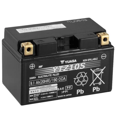 Battery For Honda CBR 600 RRA ABS PC40E 2010 YUASA YTZ10S AGM Enclosed - Image 1 of 3