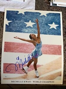 Figure Skater MICHELLE KWAN Signed 8x10 Photo OLYMPIC MEDALIST  In Person