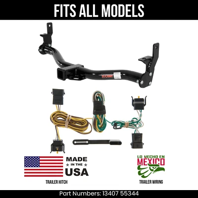 For 02-03 Ford Explorer Sport Trac Trailer Hitch +4Way Wiring All Trim Curt - Image 1 of 4