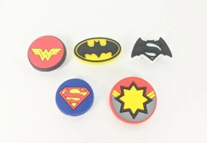 Shoe Charms: 5 Marvel DC Badges Wonder Woman, Batman, Superman Like Jibbitz - Picture 1 of 1