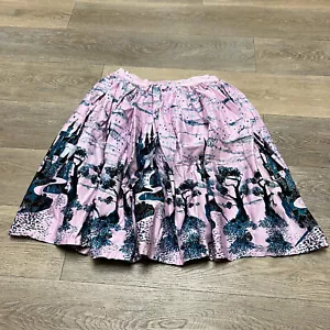 Pinup Girl Clothing Pink Disney Castle Skirt Couture Disney Princess Large - Picture 1 of 10