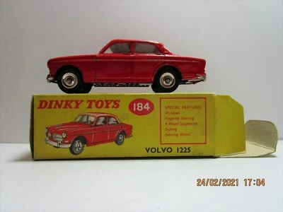 Dinky Toys Genuino Original 184 Volvo 122S Original en Rojo CAJA Foto 1 de 4