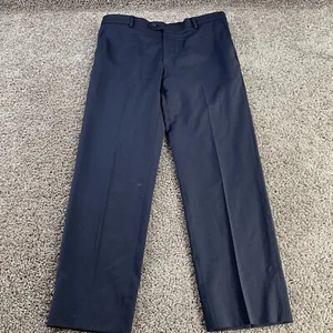 Kenneth Cole Dress Pants Men's 35 x 28 Blue AWEARNESS Stretch Wool - Picture 1 of 9