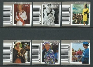 NUEVA ZELANDA 2001 REINA ELIZABETH'S B'DAY RECOMPENSAS CONJUNTO DE 6 IMPERF UM, MNH  - Imagen 1 de 1