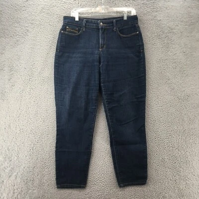 NYDJ Ankle Mom Jeans Womens 10 (actual 32x27.5) Blue Denim Mid Rise Zip Fly - Image 1 of 4