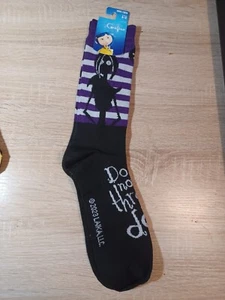 Coraline Other Mother Stripe Crew Socks NEW /w Tags Bioworld 8-12 - Picture 1 of 6