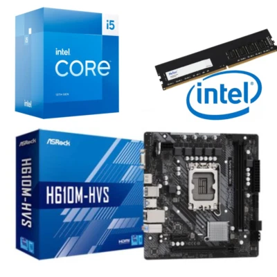 Intel i5-14400 CPU Bundle | H610M-HVS Board + 16 GB / 32 GB DDR4 Memory Set - Image 1 of 4