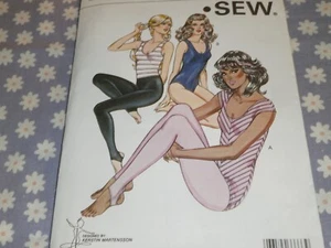 KWIK SEW 1288 MISSES LEOTARD & STIRRUP TIGHTS PATTERN-UNCUT-SIZES- XS-S-M-L- - Picture 1 of 3