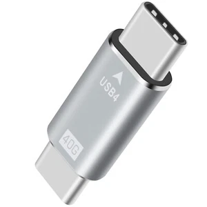 USB 4 3.1 40Gpbs Type C Male to C Male Adapter Data Charging for Thunderbolt 3/4 - Picture 1 of 7