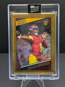 2024 Topps Now Jayden Daniels Novato Campaña QBs 1984 Paralelo Oro #/50🔥🔥 - Imagen 1 de 3