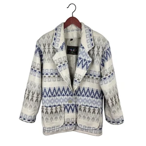 VTG Express Southwestern Wool-Blend Oversized Blazer XS Country Aspen  - Picture 1 of 7