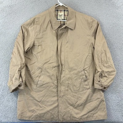Gabardina vintage Brooks Brothers para hombre XL beige caqui de gran tamaño años 90 al aire libre Foto 1 de 4