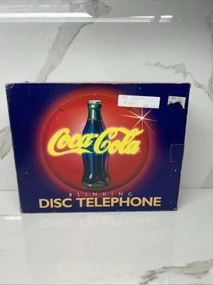 Vintage 1995 Coca Cola Red Button Disc Cord Stand Up Wall Mount Telephone New - Image 1 of 4