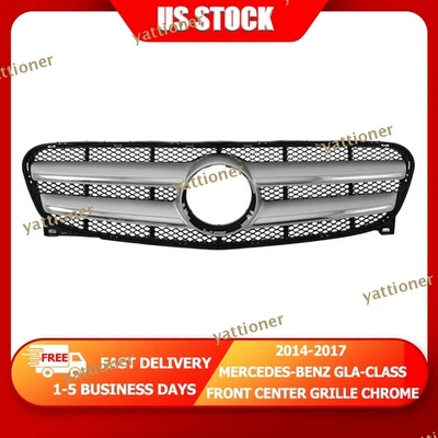 Mercedes Benz GLA200/250 2014-2017 parrilla central delantera moldura cromada parrilla GLA EE. UU. Foto 1 de 4