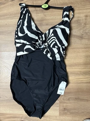 Swimsuit Women Black/White Size 12 New with Tags Swimming Costume - Image 1 of 3