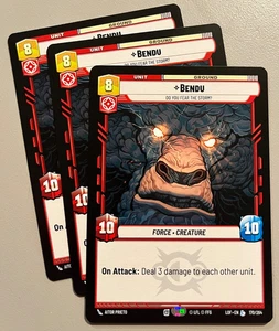 Star Wars Unlimited LOF 170 Bendu Do You Fear The Storm? x3 Juego - Imagen 1 de 1