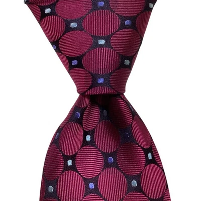 GIANNI VERSACE мужчин шелк XL узкий галстук роскошь геометрический фуксия/синий GUC - Изображение 1 из 3