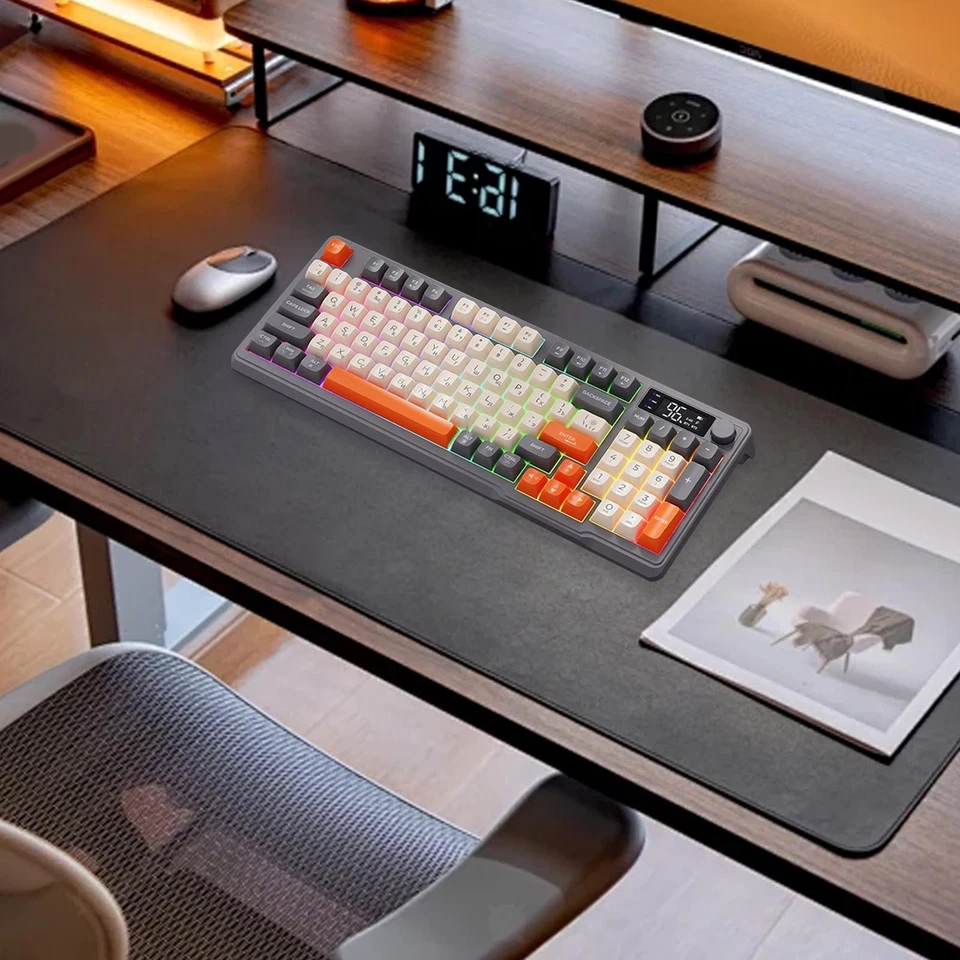 Keyboard Russian Mechanical Keyboard Ergonomic Universal 38.5x14.5cm PBT Keycaps - Image 1 of 1