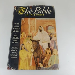 The Bible in Pictures Ralph Kirby Greystone Press Illustrated HCDJ 1952 - Picture 1 of 14