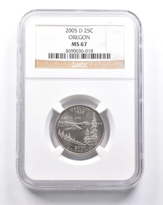 MS67 2005-D Washington State Quarter Oregon NGC *6303 - Image 1 of 3