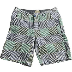 L.L. Bean Madras Patchwork Seersucker Shorts Blue Plaid Favorite Fit Women's 10 - Picture 1 of 10