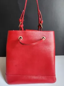 Borse in Pelle Italian Red Leather Purse - Picture 1 of 14