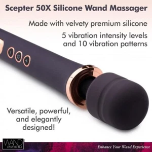 Scepter 50X Silicone Multi Speed Massage Wand Vibrating Massager Powerful Rechar - Picture 1 of 15