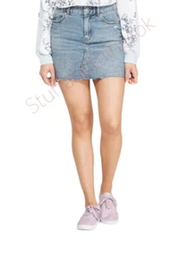 Women's 5 Pocket Denim Mini Skirt Wild Fable Medium Blue Wash Size 6 NEW - Picture 1 of 5
