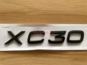 Matte Black " XC30 " Number Letters Rear Trunk Emblem Badge For Volvo XC30 - Picture 1 of 7