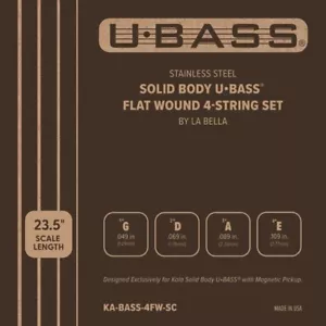 Kala Solid Body U•BASS® Stainless Steel Flatwound Strings 23.5" scale; 49-109 - Picture 1 of 1