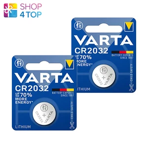 2X Varta CR2032 Lithium Batteries 3V Button Cell DL2032 - New - Picture 1 of 3