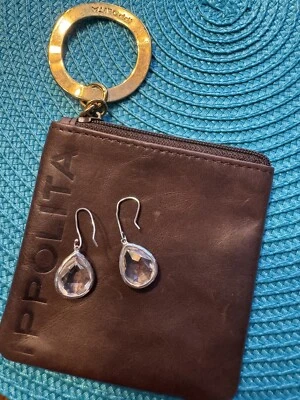 PENDIENTES COLGANTES IPPOLITA ROCK CANDY PLATA ESTERLINA 925 CUARZO TRANSPARENTE PERA - Tal cual Foto 1 de 4