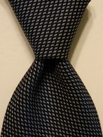 RALPH LAUREN Purple Label Mens 100% Silk Necktie Luxury Geometric Blue Short EUC