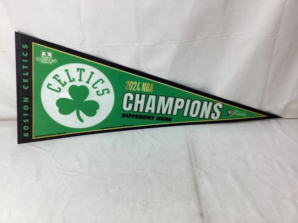 Boston Celtics 2024 NBA Finals World Champions Pennant Classic Felt Style FREESP - Image 1 of 1
