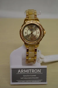 Armitron Women’s Gold-Tone Crystal Accented Watch - 75/5823CHGP - NEW! - Picture 1 of 7