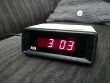 vintage collectable retro RED LED alarm clock BHS 