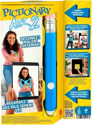 Mattel Games Pictionary Air 2 Zeichenspiel mit App, Familienspiel mit Lichtstift - Bild 1 von 4
