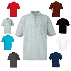 Camisa polo para hombre con bolsillo lisa piqué talla 3XL, 4XL, 5XL - Imagen 1 de 6