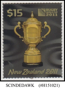 NEW ZEALAND - 2011 RUGBY WORD CUP - 1V - MNH 3-D STAMP - Picture 1 of 1
