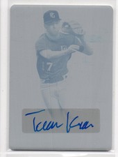 Tanner Knowles  2021 Leaf Perfect Game Auto Game Day Cyan Printing Plate 1/1