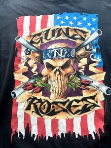 VINTAGE 1990'S GUNS N ROSES 1991 SKULL ROCK TOUR 91-92 T SHIRT MENS XL BROCKUM - Picture 1 of 7