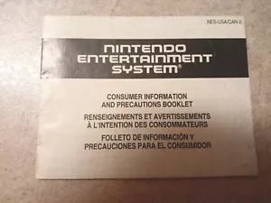 Folleto de precauciones de información al consumidor de Nintendo solo NES-EE. UU./CAN-2 - Imagen 1 de 2