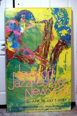 Leroy Neiman Newport Jazz Festival 1974 Signed L.E. 364/450 Poster in Plexiglass - Image 1 of 4