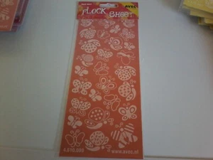 FLOCK SHEET RUB ONS  FOR SCRAPBOOKING 21X10 CM (A) BUTTERFLY - Picture 1 of 2