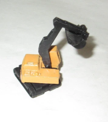 vint CAT Construction Backhoe Excavator tracks yellow die cast Matchbox HW Clone - Image 1 of 4
