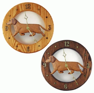 Dachshund Wood Clock Red - Picture 1 of 1