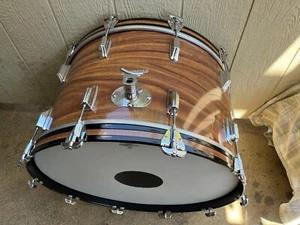 Rogers 24x14 Koa Wood Finish Bass Drum,  1970.  Beautiful Shape! - Picture 1 of 15