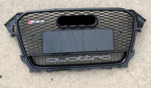 Parachoques delantero malla negra rejilla para Audi A4 B8.5 RS4 S4 2013-2016 - Imagen 1 de 4