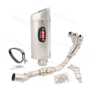Full System For Yamaha MT-09 FZ09 2020-2023 Front Link Pipe Exhaust Muffler Tips - Picture 1 of 12