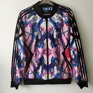 Adidas Originals Florera Optic Bloom Track Jacket The Farm Floral Sz 12 - Picture 1 of 9